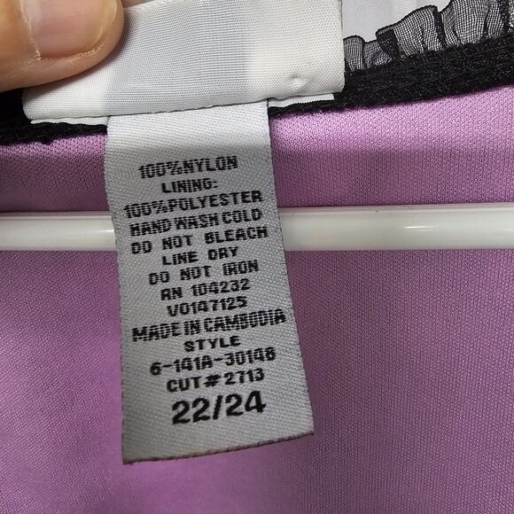 Studio 1940 Corset Blouse Lace Goth Grunge Fairy Whimsigoth Black Purple 22/24 - Picture 6 of 7